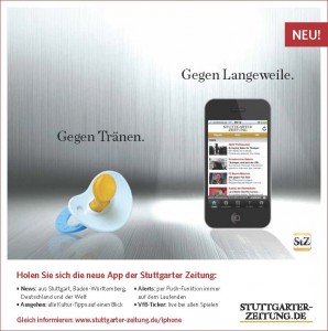 Einführungskampagnen für iphone App der Stuttgarter Zeitung