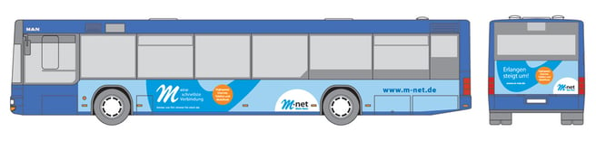 Relaunch-Kampagne von M-net: Verkehrsmittelwerbung