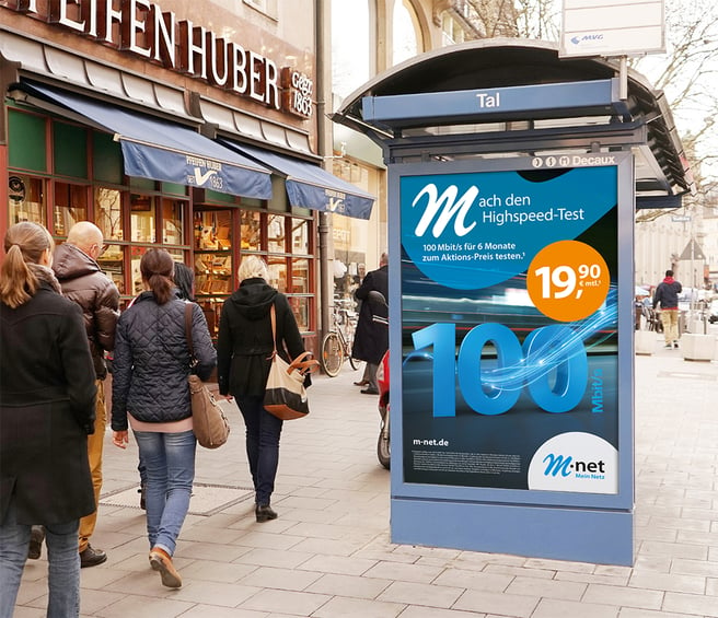 Sales-Kampagne von M-net umgesetzt von straight, Werbeagentur München